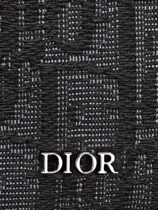 디올 Dior Oblique 자카드 지갑 (Black)