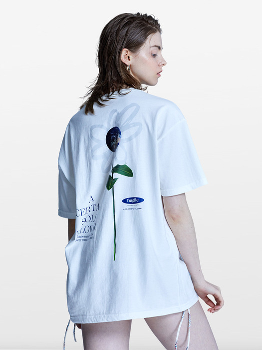 [OLDMAL X MADAME] NEO EARTH-FLOWER WHITE T-SHIRTS (UK SIZE)