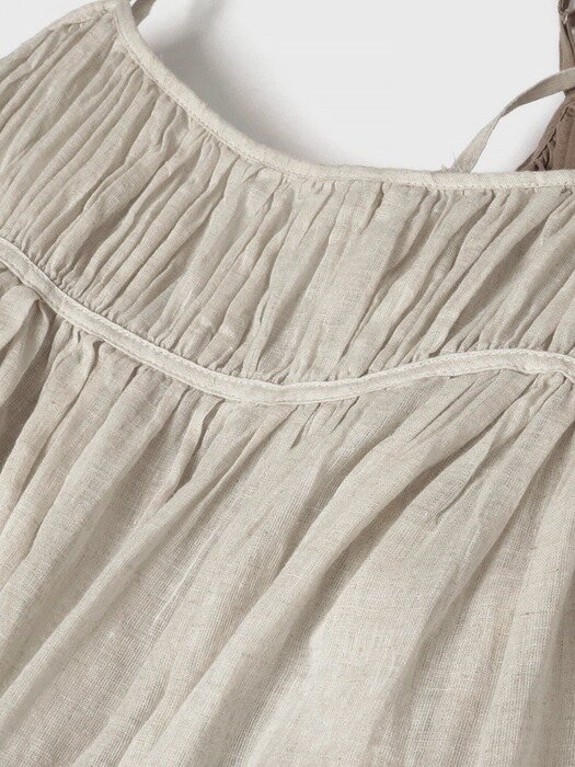 Linen See through Feminine Dresses - 3color