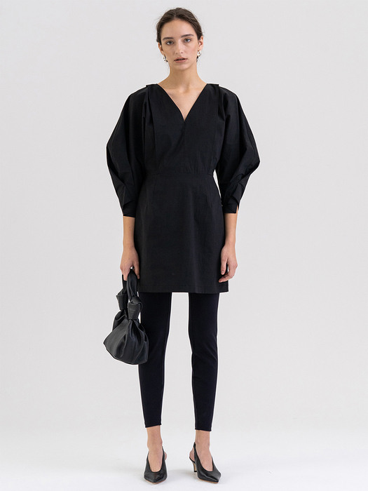 FW21 Cocoon Sleeve Mini Dress Black