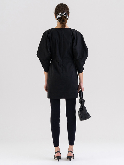 FW21 Cocoon Sleeve Mini Dress Black