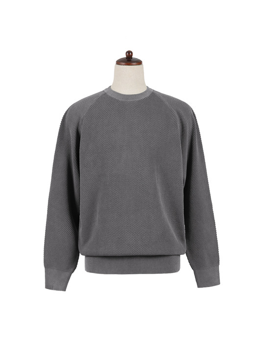 Washed Texture Knit (Charcoal)