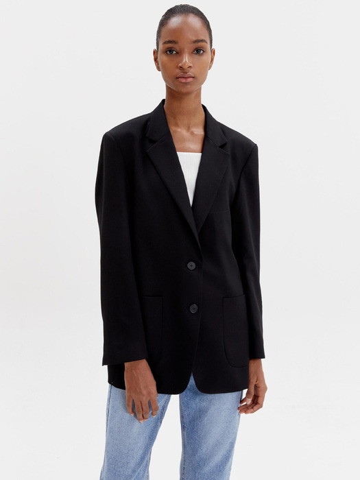 SUMMER WOOL BLAZER BLACK