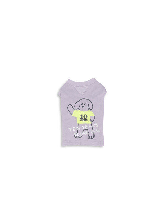 10yrs Young Dog Sleeveless Tee Violet