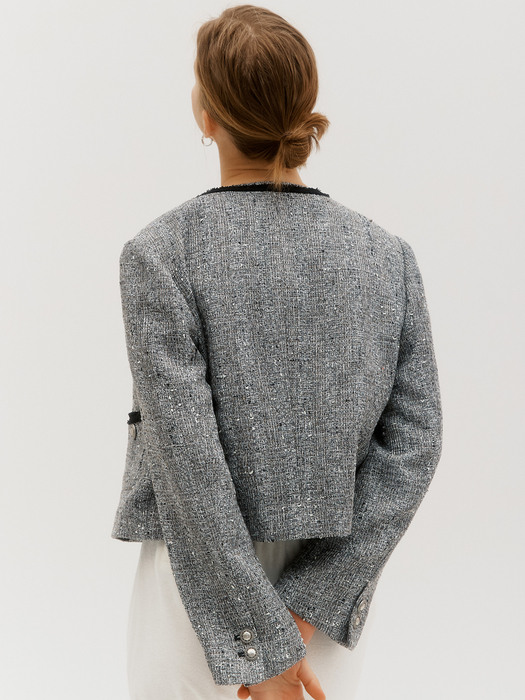 Tweed classic jacket - Gray
