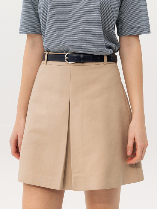 MAILI A-line skirt (Black/Beige)