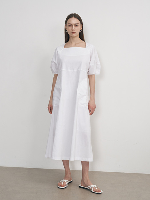 BALLOON DRESS(LONG)_WHITE