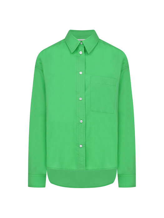 [단독]Color Cotton Shirt-Green