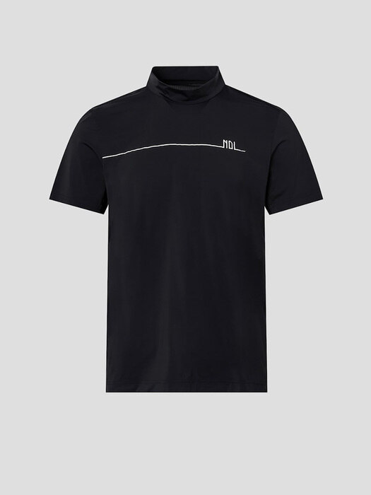 [NDL라인] 남성 블랙 하이넥 반팔 티셔츠 (BJ2442M065)
