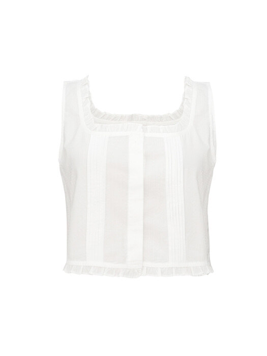 PINTUCK SLEEVELESS - ivory