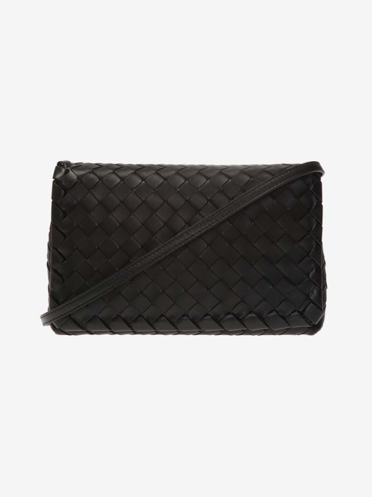 [WOMEN] 21FW INTRECCIATO SHOULDER BAG BLACK