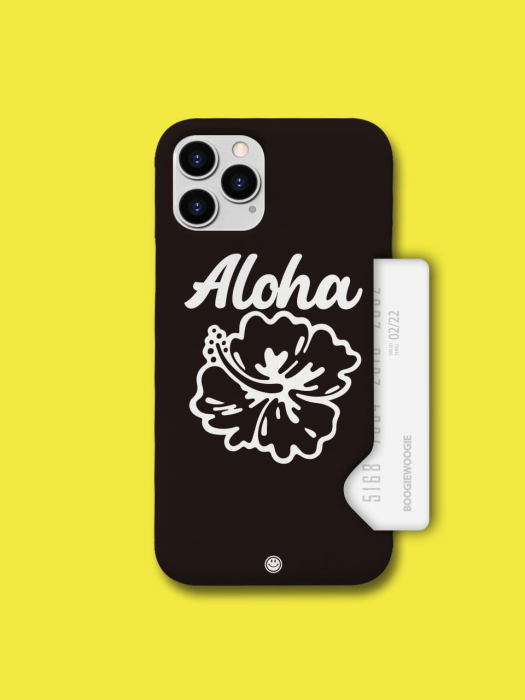 슬림카드 케이스 - 알로하 블랙(Aloha Black)