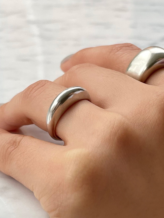 [silver925] matt oval ring