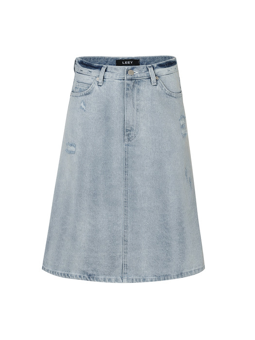 Vintage Denim Midi Skirt