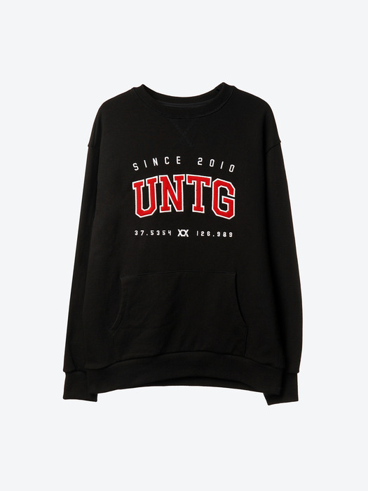 Logo-Embroidered Sweat Shirt[Black(UNISEX)]_UTT-FM02