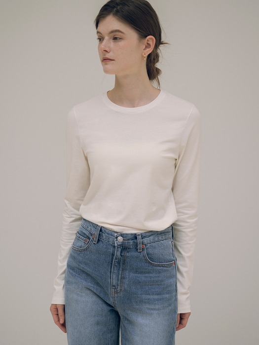 SITP5071 cotton long sleeve T-shirt_Off white