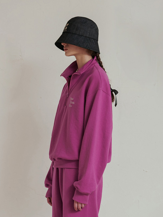 Half Zip-up Sweatshirt Violet