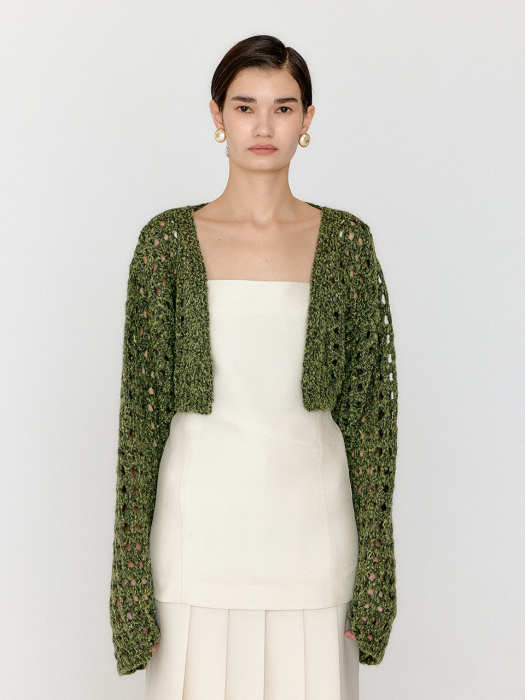 VOLERO Bolero Knit Cardigan - Khaki