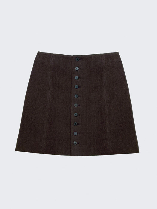 Via Damon button mini skirt