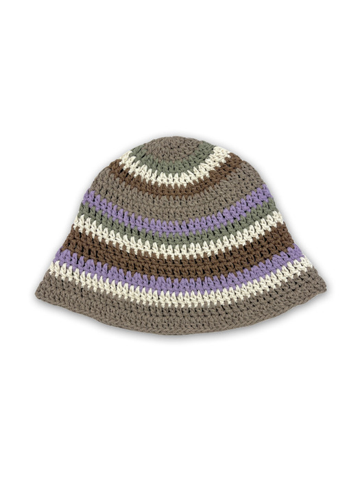 lilac field crochet bucket
