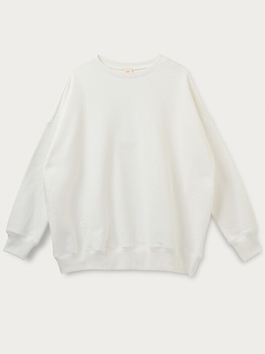 Cutout 2way sweatshirt in white