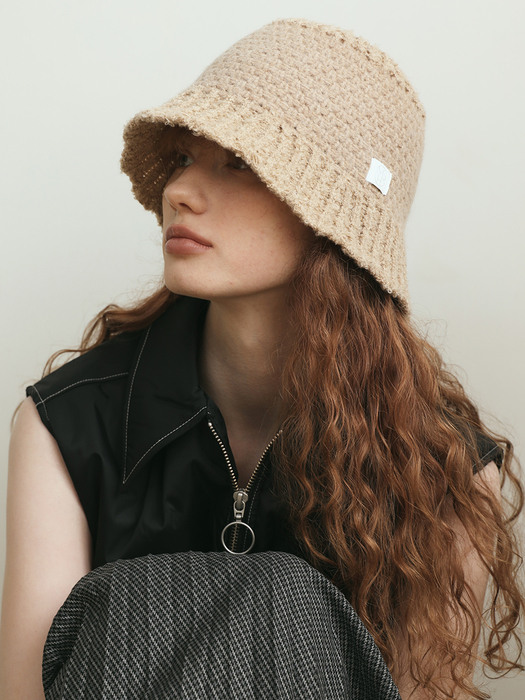 Loel knit crochet bucket hat_3color