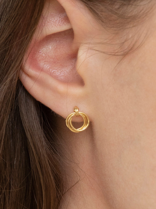 three hoop earrings (2colors)