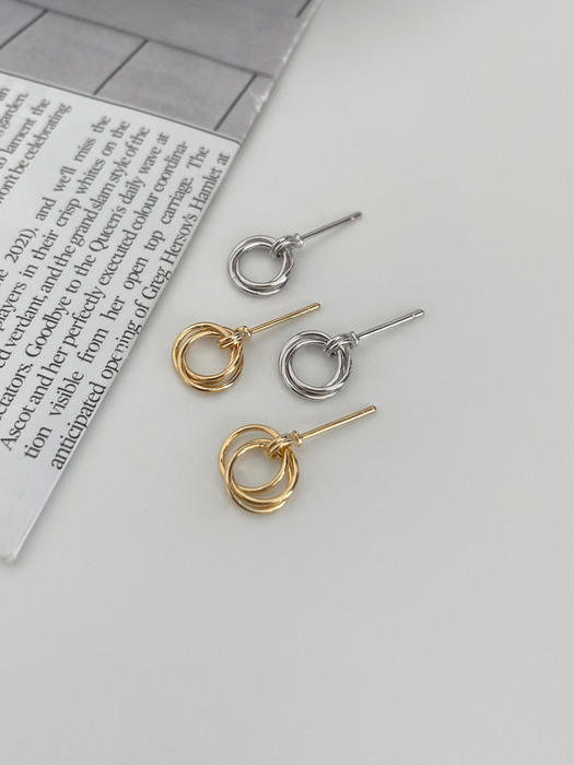 three hoop earrings (2colors)