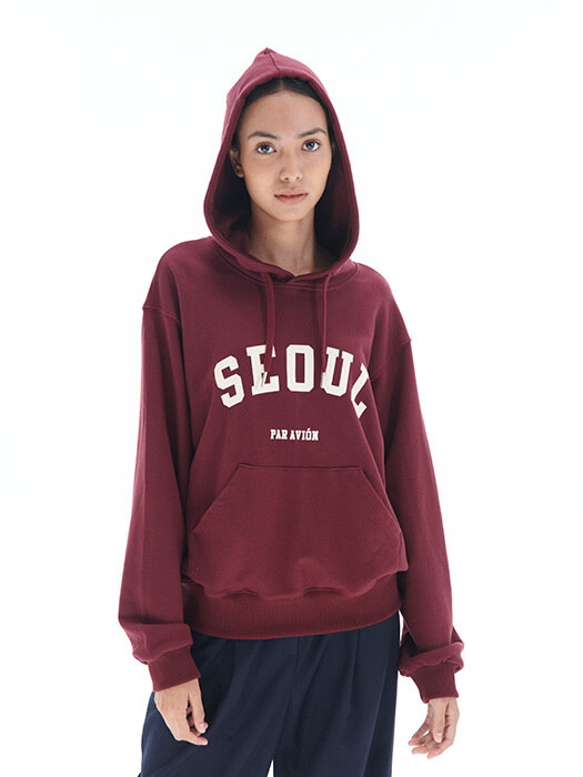[22FW] SEOUL Logo Hoodie (Wine)