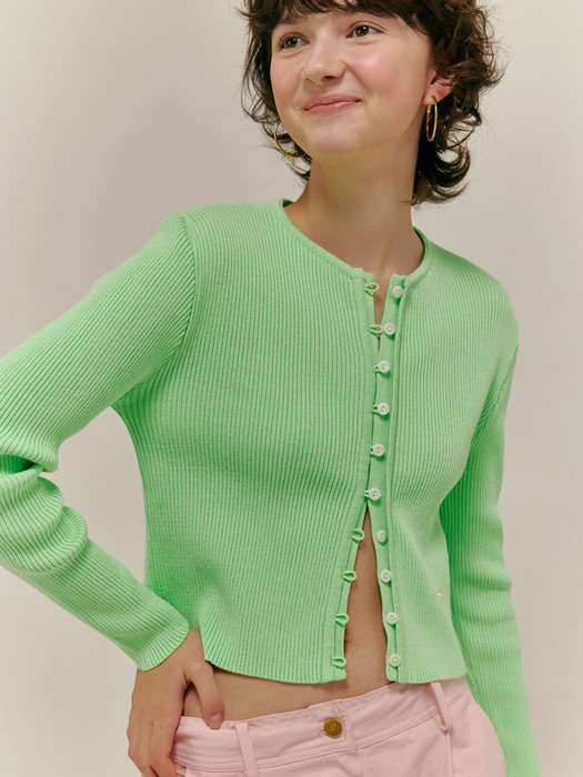 mint button cardigan