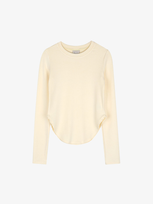 Lossy Fitted Long-Sleeved T-Shirt Light Yellow