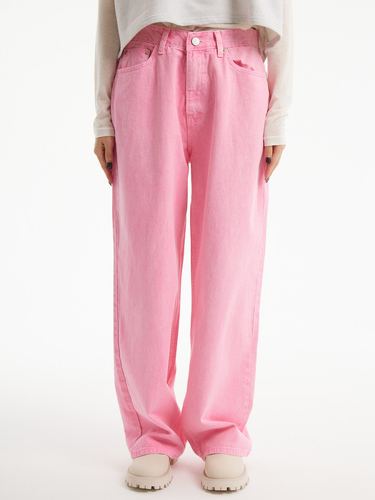 UP-382 와이드 핏 피그먼트팬츠_WIDE FIT PIGMENT PANTS PINK