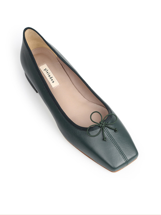 GINGER Ballerina Shoes - Forest Green