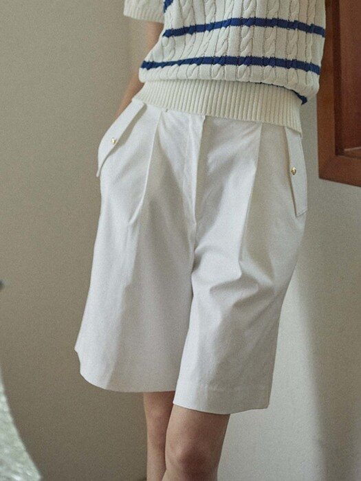 Linen Marine Pants - White