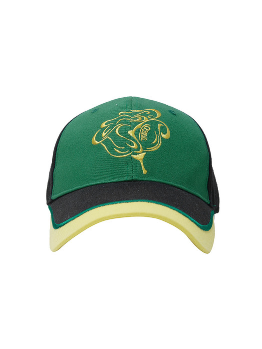 CONTRAST ROSE BALL CAP / GREEN