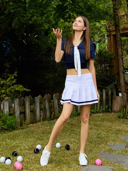 [IHPS]Sailor tennis lowrise skirt(2colors)