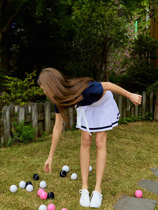 [IHPS]Sailor tennis lowrise skirt(2colors)