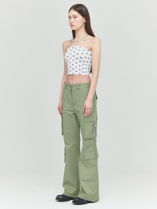 STRAP CARGO PANTS, KHAKI