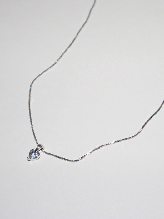 Classic Heart Solitaire Necklace