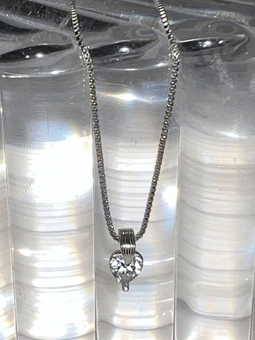 Classic Heart Solitaire Necklace