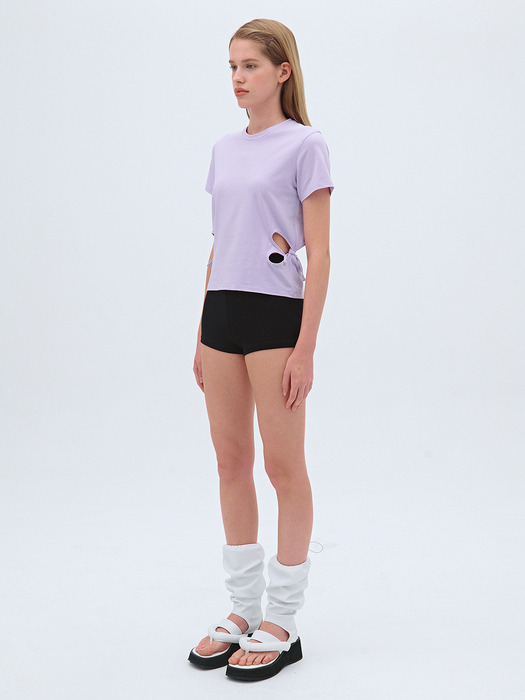 Mardi x QDRY Side Flower T-shirt  Lavender