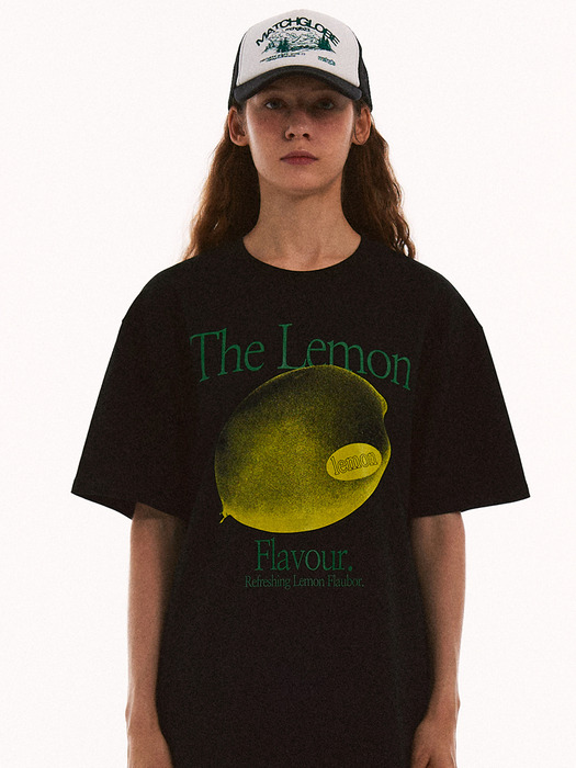 THE LEMON FLAVOUR OVERFIT TEE_BLACK