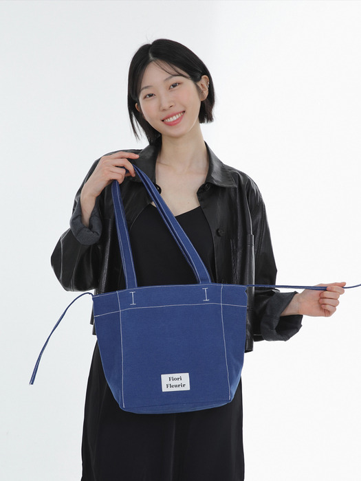 Brisa Canvas shoulder bag_Blue