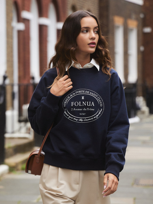 AVENUE RAGLAN SWEAT SHIRT [NAVY]