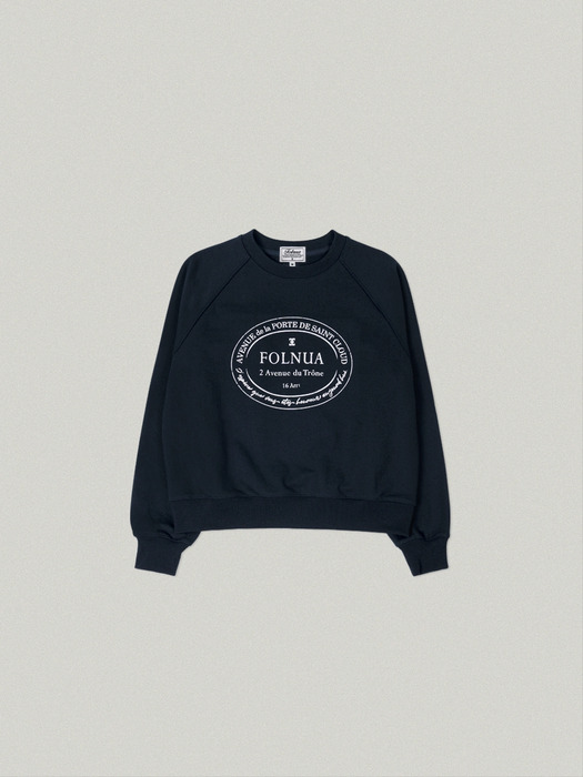 AVENUE RAGLAN SWEAT SHIRT [NAVY]