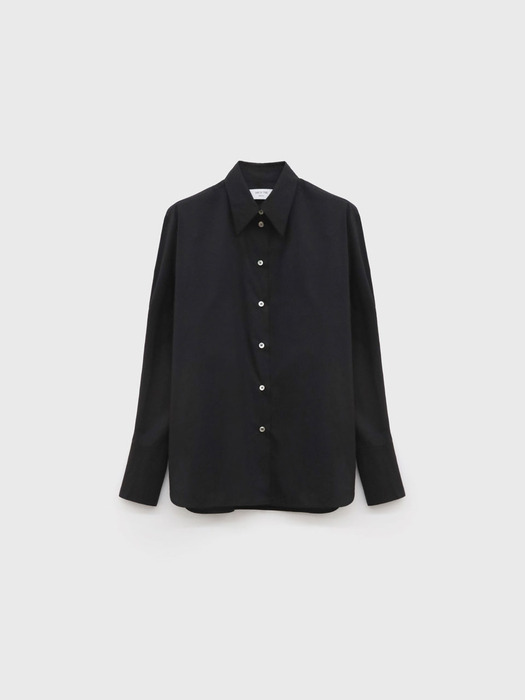 Slim Standard Cotton Shirt - Black