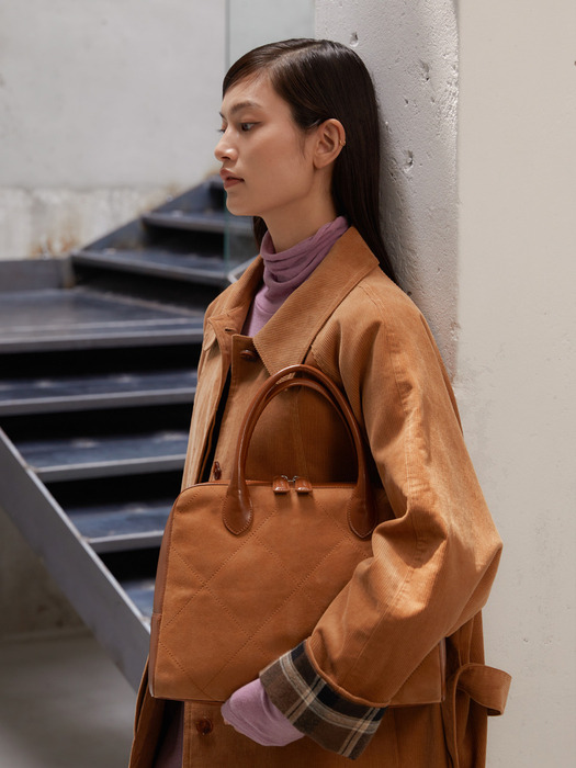 SUEDE TOTE MARION BAG_TAN