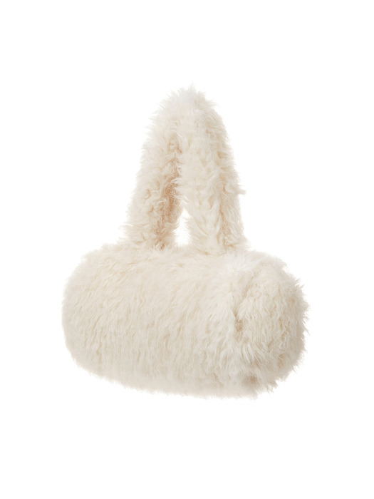 CHOCO round fur bag [ivory]