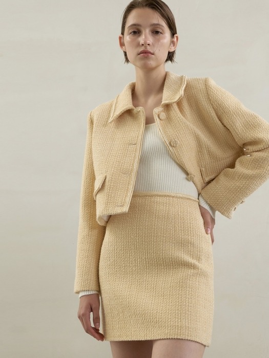 WOOL MELISSA TWEED SET-UP JACKET (JK-2903)