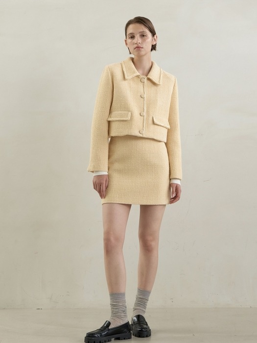 WOOL MELISSA TWEED SET-UP JACKET (JK-2903)